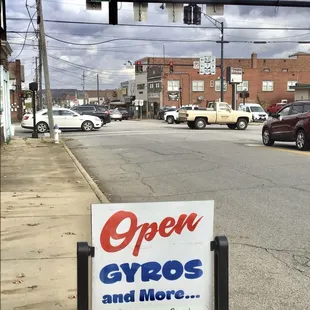 a sign on a street corner