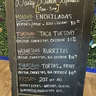 Great daily specials!