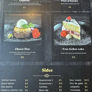 menu, waffles