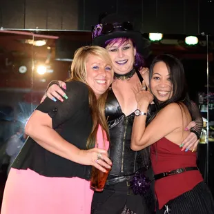 three women posing for a picture