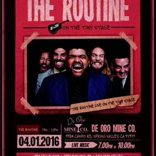 a poster for the routine