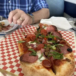 This is the small pizza feeds 2-3 people for $15.  The crust is amazing.