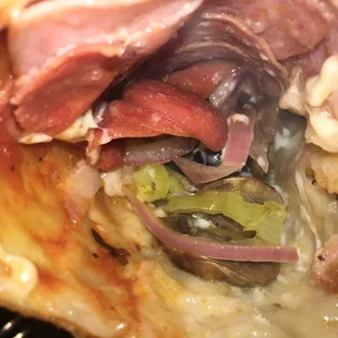Inside of calzone