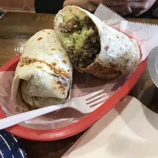 Carne asada burrito