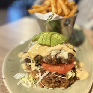 Their Birria Burger on a Sope :)