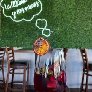 The Sangria was yummy and I just love the decor.