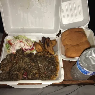 Gellof rice and coco bread