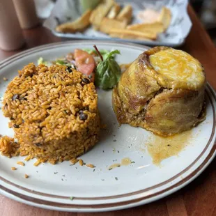 Arroz con gandules and Pastellon