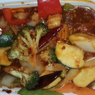 Szechaun Plate without meat was flavorful! The small is a nice size