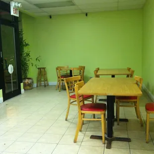 Modest dining area