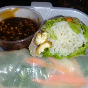 Inside of spring roll
