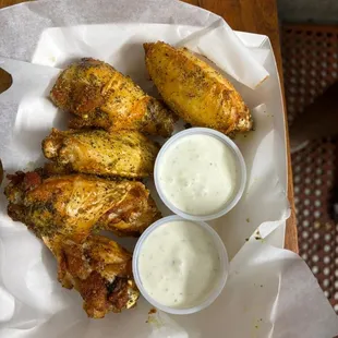 Lemon pepper flavored wings