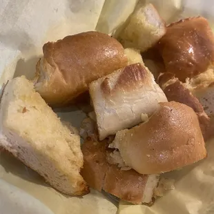 Garlic bread complimentary