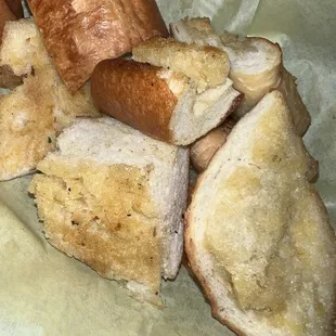 Fresh garlic bread served to all guests complimentary with any meal purchased
