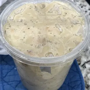 a bowl of soup on a table