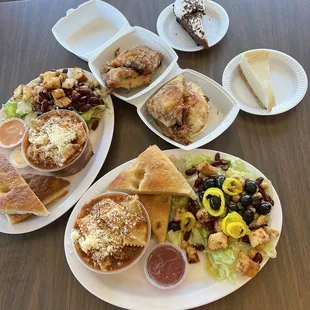 Ravioli and Chicken Combo and ordered desserts