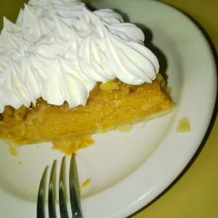 Sweet potato pie, slightly warm with whipped cream :)