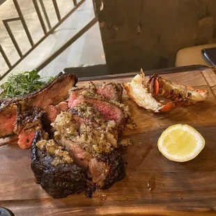 Tomahawk with lobster add on