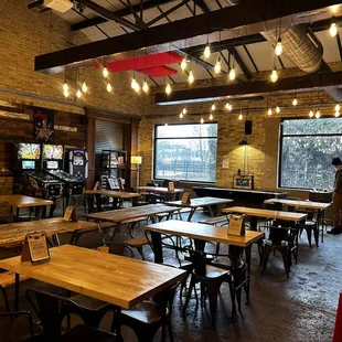 the inside of a restaurant