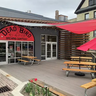 Outside main entrance.