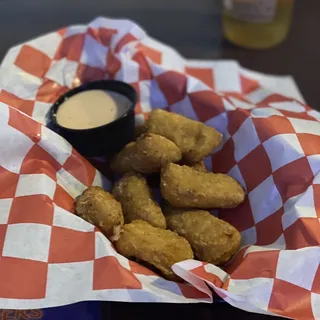 Fried Pepper Jack Mac and Chese Bites