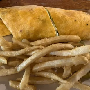 You can't tell from this photo, but this wrap sandwich is huge!