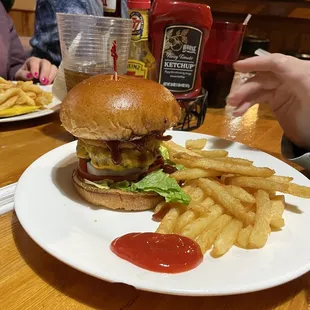 Texas burger (they make medium/well)