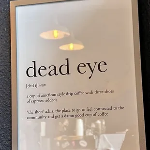 Drink Special on the menu