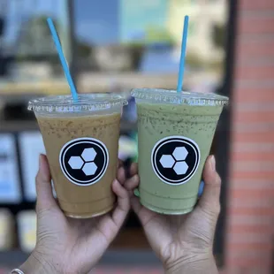 16 oz. Iced Latte - Tahitian Vanilla 16 oz. Iced Matcha Latte