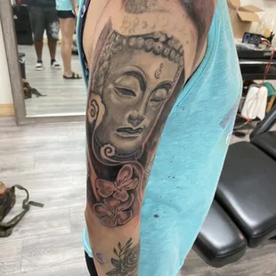 Buhdda black and grey realism