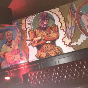 Murals of all of the dead Artist (rappers, singers, D.J.'s)