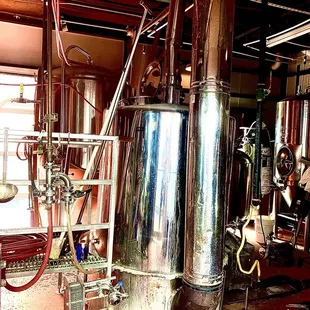 the inside of the brewery