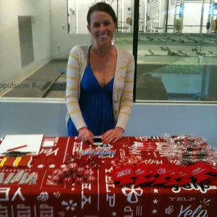 Come check out the yelp table, lots of goodies!