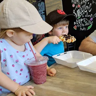 Burpee Smoothie and a Waffle Pop