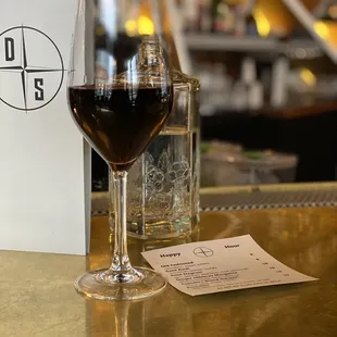 Glass of red wine