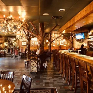 Rustic interior with a true "Up-North" feel.