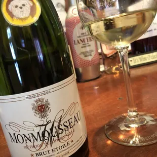 enjoying a glass of french bubbly @deafmontys in Dayton