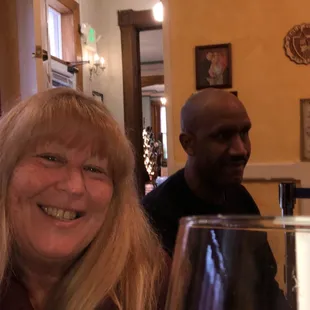 enjoying the cava at Deaf Monty's