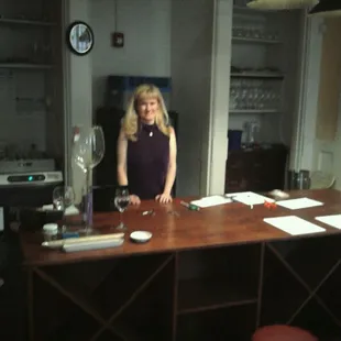 Leslie will pour a glass for you to taste or help you select something to take home.