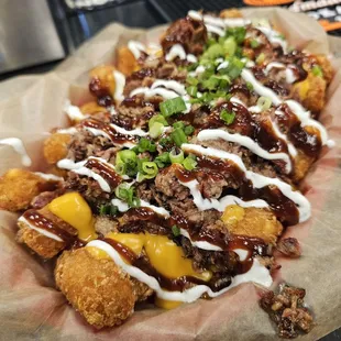Loaded tots with brisket. All the flavors and textures on point!