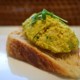 5 course tea service (Jan 2024) - Chicken salad crostini