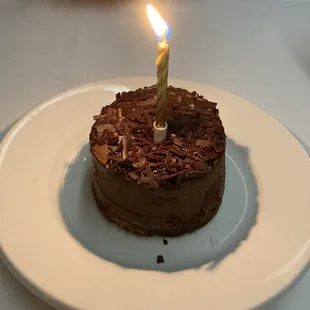 Complimentary anniversary mousse cake :)