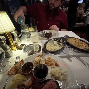 Lanning's Steak Sauce Dry Aged steak lobster Mac and cheese mashed potatoes