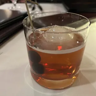 French Manhattan (made with Chambord) instead of sweet vermouth.