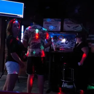 Karaoke nights are busy but entertaining.