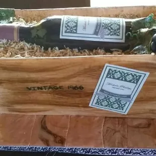 Wine crate cake.