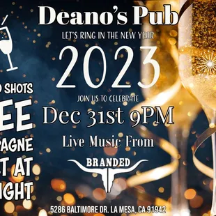 Come join us for NYE 2023