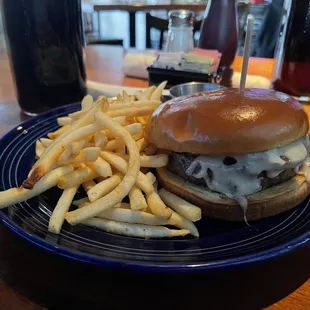 Mushroom Swiss burger