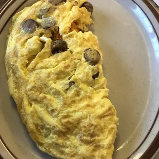 Sausage and egg omelette
