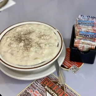 Friday clam chowder soup